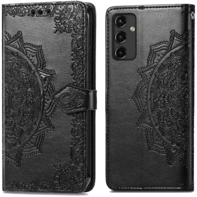 Afbeelding van iMoshion Hoesje Geschikt voor Samsung Galaxy A14 (5G) / (4G) Met Pasjeshouder Mandala Bookcase Zwart