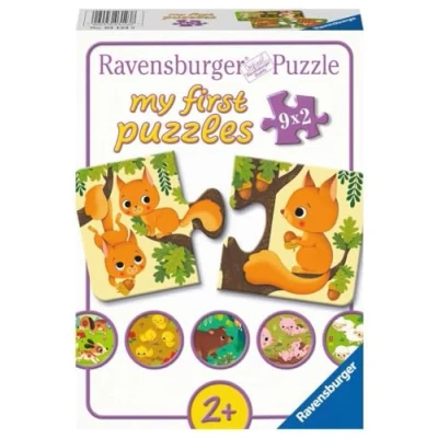 Image de Puzzle 9x2 pièces Ravensburger Les animaux et leurs petits