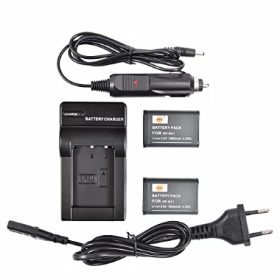 Afbeelding van DSTE® 2 stuks DC134E vervangende batterijen en reislader compatibel met Sony NP BX1 ZV1 ZV 1 Cyber shot DSC RX100 VII HDR CX240E RX1 RX1B RX1R RX1R/B