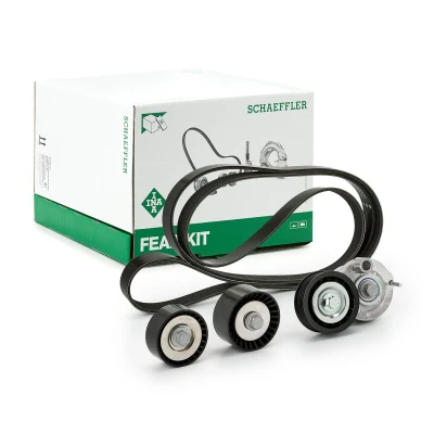 Afbeelding van INA 529 0402 10 Poly V riem set Generatorvrijloop controleren en indien nodig vervangen CHEVROLET: Orlando, Cruze Saloon, Captiva, OPEL: Antara