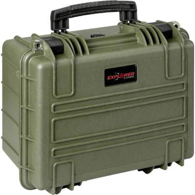 Afbeelding van Explorer Cases Outdoor koffer 3823HL.G green with pick &amp; pluck foam (b x h d) 38 27 23 cm Olijf groen