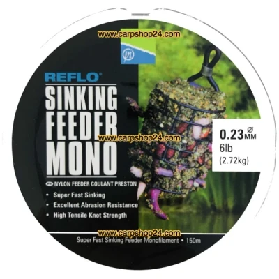 Afbeelding van Preston Reflo Sinking Feeder Mono 150m Maat : 0.23mm