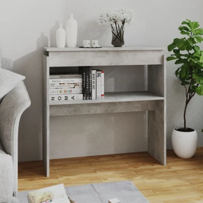 Afbeelding van Wandtafel 80x30x80 cm spaanplaat betongrijs