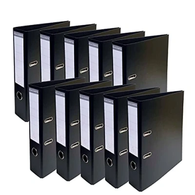 Image de Exacompta 53741E Set de 10 Classeurs à levier PremTouch en PVC format 32x29 cm Noir