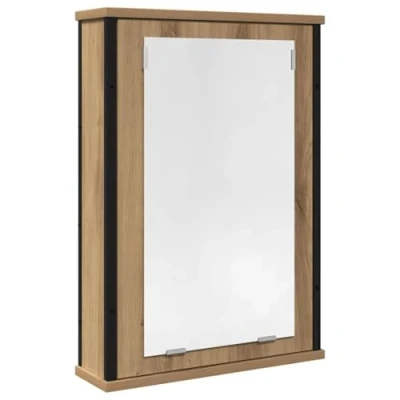 Afbeelding van vidaXL Badkamerspiegelkast 42x12x60 cm bewerkt hout artisanaal