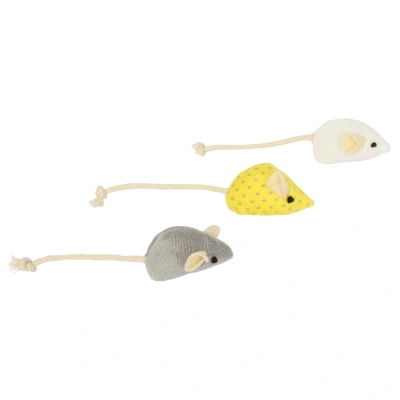 Afbeelding van Adori Muis 3 Pack Kattenspeelgoed 5x3 cm Assorti