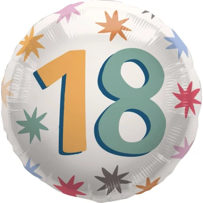Afbeelding van Folat Folieballon Starburst 18 jaar (45 cm)