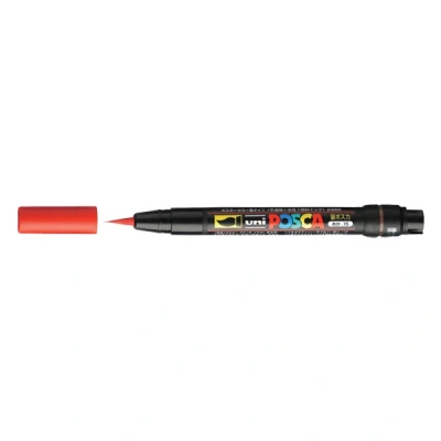 Image de Uni ball POSCA Marqueur pinceau Brush Rouge