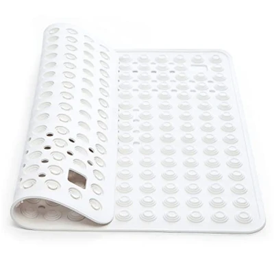 Afbeelding van Tatkraft DETAIL Wit stevige douchemat, antislip, 60 x cm, extra grote antislipmat, douche met 134 sterke zuignappen voor senioren en baby &#039; s, badmat, Wasbaar in de machine