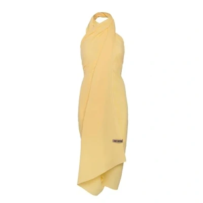 Afbeelding van Knit Factory Liv Pareo XL Sjaal Sarong Stranddoek Strandlaken Strandjurk voor Dames Citrus Duurzaam &amp; Milieuvriendelijk 100% Biologisch katoen