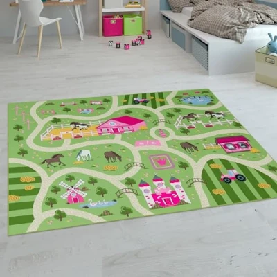 Afbeelding van Paco Home Kindertapijt Laagpolige Vloerkleden Voor Kinderkamer Speelkleed Meerkleurig 140x200 cm