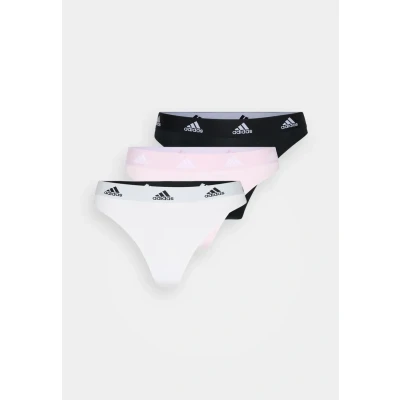 Afbeelding van adidas Sportswear Thong 3 PACK String, Dames, Maat: Large, Pink/white/black