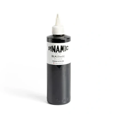 Afbeelding van Dynamic Color tattoo inkt, zwart, fles van 240 ml
