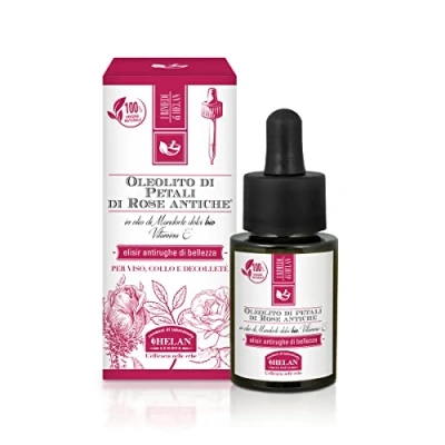 Afbeelding van Helan, Antieke rozenblaadjeshuleoliet, Dolci amandelolie, Elisir anti rimpel, 15 ml