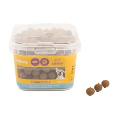 Afbeelding van Boomy Hondensnacks Trainingssnack Beloningssnoepjes Zalm 3 x 140g