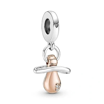 Afbeelding van Pandora Moments hangers in Sterling zilver en 14K roségoud verguld, zilver, Zirkonia