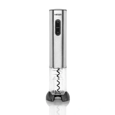 Image de Tire bouchon électrique HAEGER LUCCA rechargeable acier inoxydable