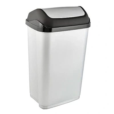 Image de keeeper Poubelle avec Couvercle Basculant, 50 L, Swantje, Argent