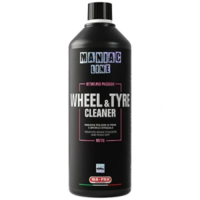 Afbeelding van Ma fra, Maniac Car Detailing Line, Wheel &amp; Tyre Cleaner, 2 in 1 velgen en bandenreiniger, verwijdert remstof straatvuil van lichtmetalen
