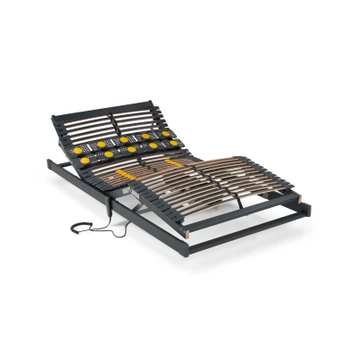 Afbeelding van Beter Bed Bossflex 600 Deluxe Lattenbodem 80 x 210 cm Bedbodem Vlak Max. 120kg Antraciet/Geel