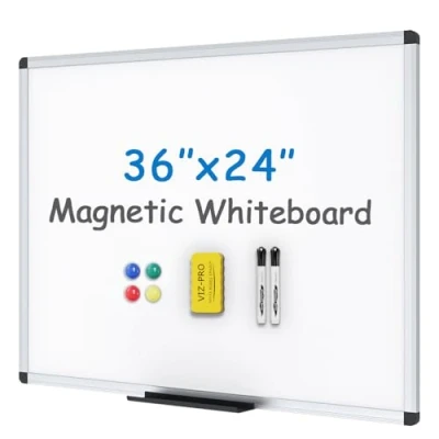 Afbeelding van VIZ PRO Dry erase magnetisch whiteboard, 91,4 x 61 cm, inclusief 1 gum, 2 markers en 4 magneten