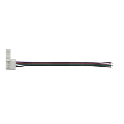 Image de Cable with 1 push connector for flexible led strip 10 mm rgb colour velleman lcon31