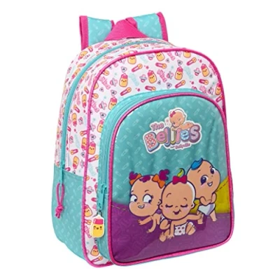 Afbeelding van Schoolrugzak The Bellies 26 x 34 11 cm Paars Turkoois Wit