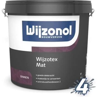 Afbeelding van Wijzotex Mat 10 liter Wijzonol Muurverven