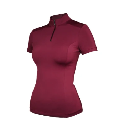 Image de Equestrian Stockholm Bordeaux UV Protection Top Short Sleeve