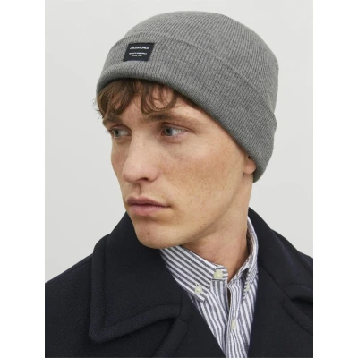 Afbeelding van Jack &amp; Jones Jacdna Beanie Muts grey, Heren, Maat: One Size, Grey