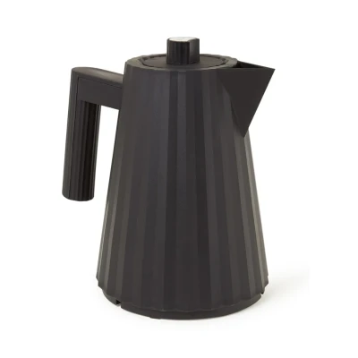 Afbeelding van Alessi Plissé Waterkoker Zwart 1l