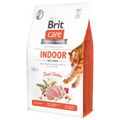 Afbeelding van Brit Indoor Anti Stress Kip Kattenvoer 2 kg