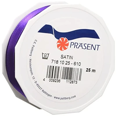 Image de C.E. Pattberg ruban cadeau en satin violet 24,6 m pour emballer des cadeaux, 1 cm de largeur, décoration et artisanat, décoratif toutes les occasions