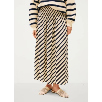 Afbeelding van Tommy Hilfiger Sofia Richie Grainge LONG Fluid Skirt Alijn rok, Dames, Maat: 36, Dark night navy