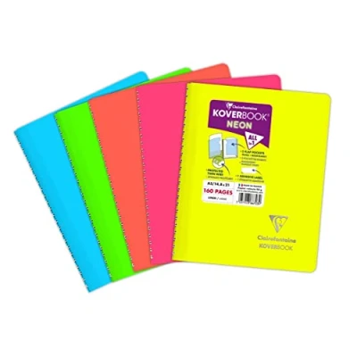 Afbeelding van A5 Clairefontaine Koverbook Neon klein notitieboek 14,8 x 21 cm Willekeurig patroon