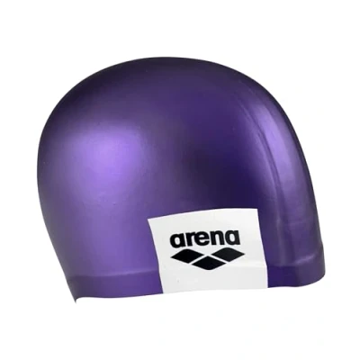 Afbeelding van arena Cap Zwemmuts voor training, zand, uniseks, logo, gevormd, volwassenen, paars, maat XL