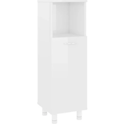 Afbeelding van Badkamerkast 30x30x95 cm spaanplaat hoogglans wit