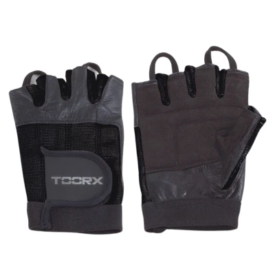 Afbeelding van Toorx Fitness Fitnesshandschoenen Leer Zwart Spandex Suède