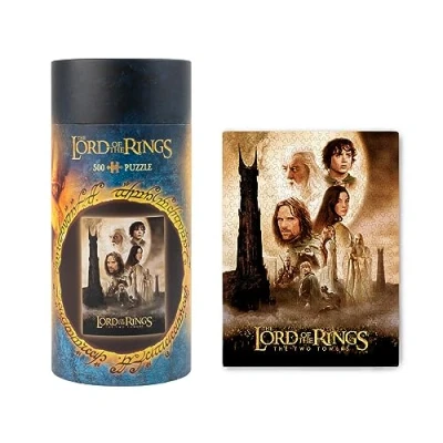 Afbeelding van Grupo Erik Puzzel 500 stukjes the Lord of Rings, Two Tours voor volwassenen en kinderen, poster Rings