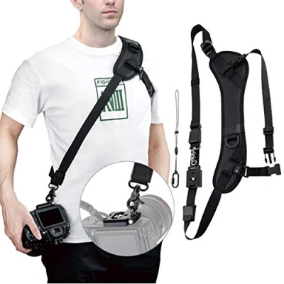Afbeelding van Swiss Quick Release Style Verstelbare Neopreen Nekband voor Camera, Zwitserse Arca Stijl