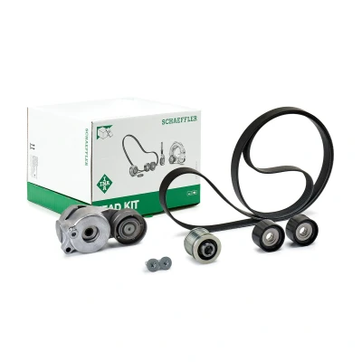 Afbeelding van INA 529 0050 20 Poly V riem set Met vrijlooppully MERCEDES BENZ: E Class Saloon, C T modell