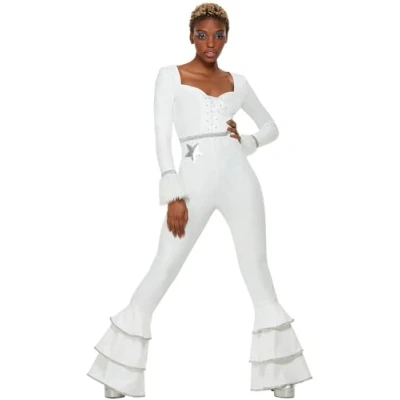 Afbeelding van Smiffys 70s Deluxe Glam Kostuum XS Wit