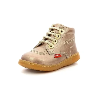 Afbeelding van Kickers Billista Babyschoenen voor kinderen, Maat: 26, Beige Leer