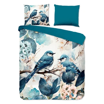 Afbeelding van Pure Dekbedovertrek &quot;blauwe vogels&quot; Blauw (240x200/220 cm) Microfiber