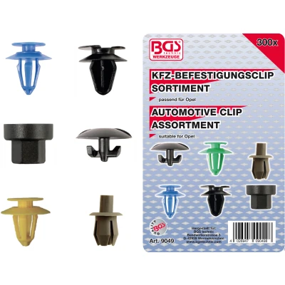 Afbeelding van BGS Assortiment bevestigingsclips voor Opel 300 delig