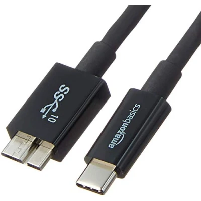 Afbeelding van Amazon Basics USB kabel type C naar Micro B 3.1, 2e generatie, 0,9 m, zwart