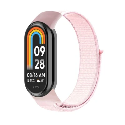 Afbeelding van Sport loop nylon bandje Lichtroze Xiaomi Smart band 8