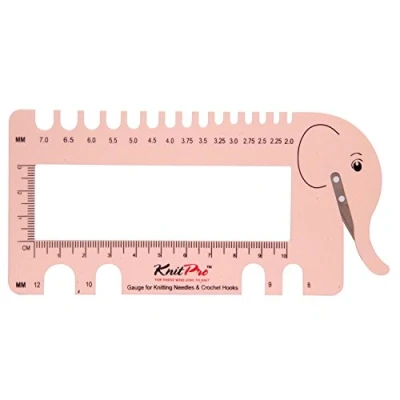 Afbeelding van KnitPro Breinaaldmeter met garensnijder roze 10994