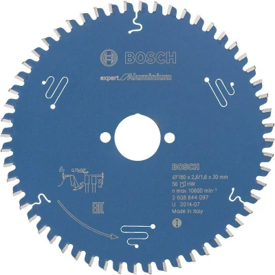 Afbeelding van Bosch Accessories Expert for Aluminium 2608644097 Cirkelzaagblad 180 x 30 1.6 mm Aantal tanden: 56 1 stuk(s)