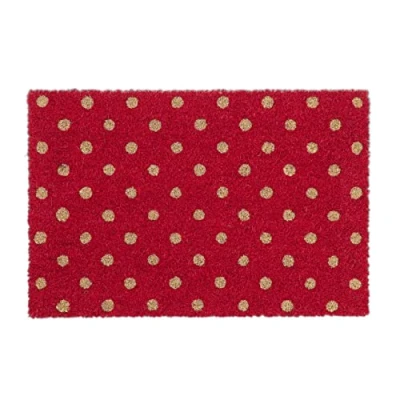Afbeelding van Relaxdays deurmat kokos kokosmat stippen antislip 40 x 60 cm weerbestendig